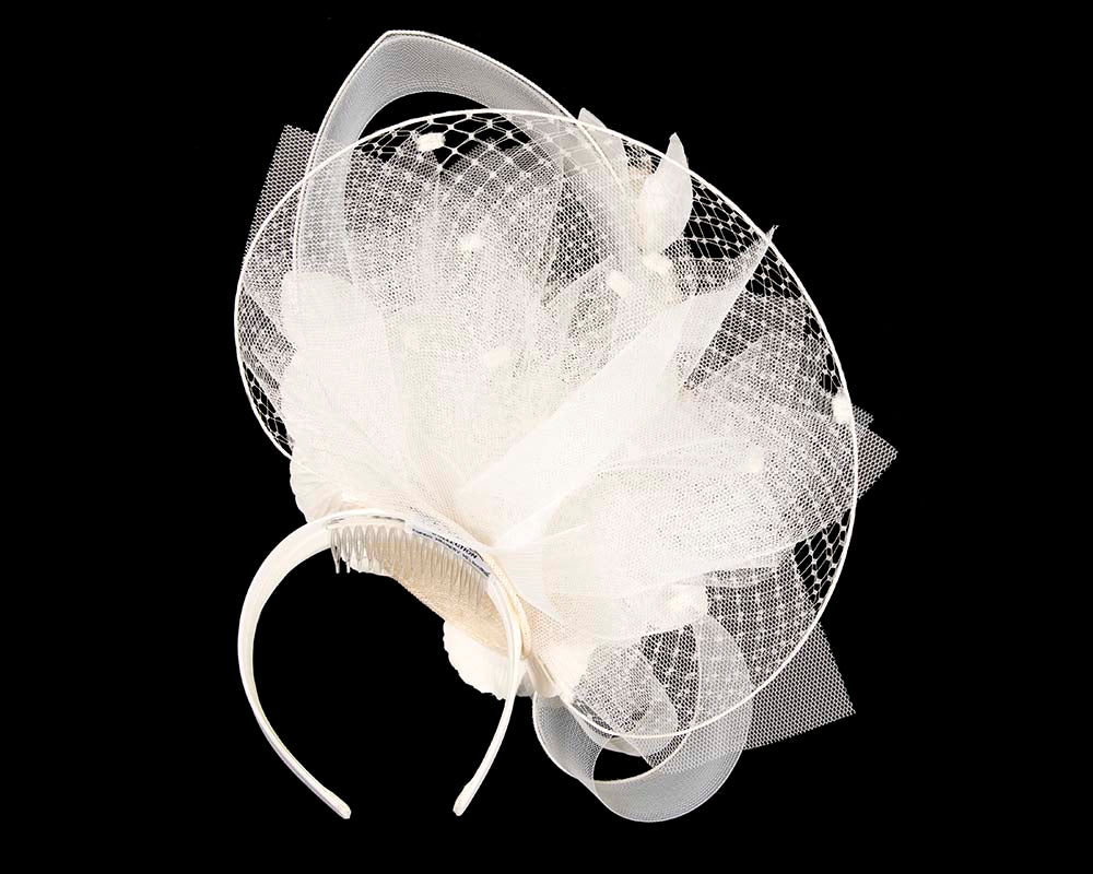 Cream bespoke fascinator-3