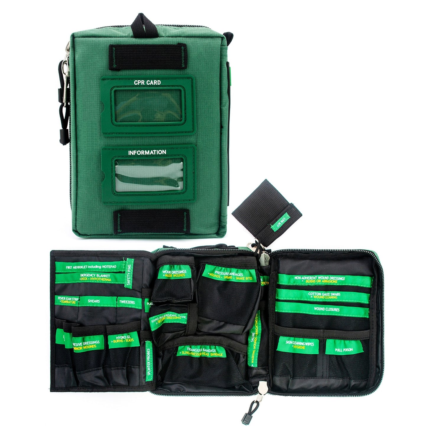 165 Pcs First Aid Kit 3 Section Large Size Portable Emergency Trauma Bag-5