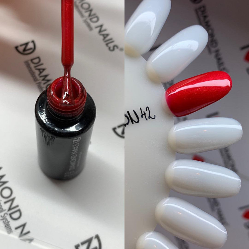 Gel Nail Polish - DN042 - Metallic red - 7ml-2