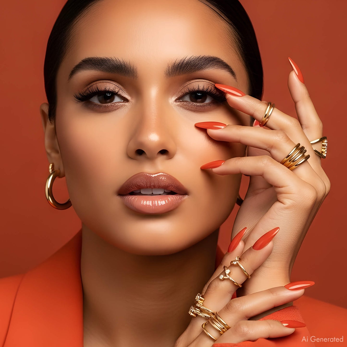 Gel Nail Polish - DN018 - Orange 7ml-2