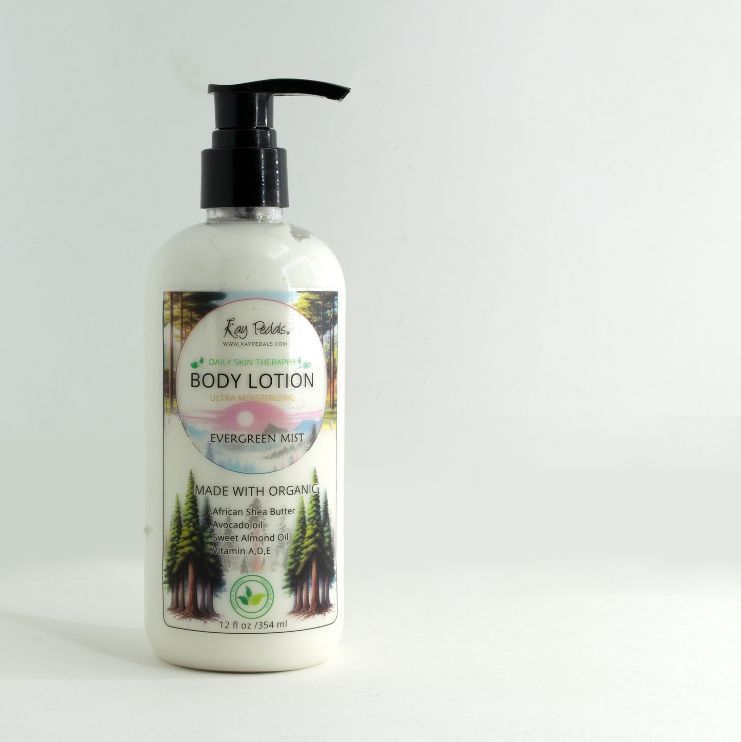 Evergreen Mist Natural Body Lotion Made With Sensitive Skin Fragrance Oil  | Organic Unrefined African Shea Butter | Organic Sweet Almond Oil | Organic Avocado Oil-1