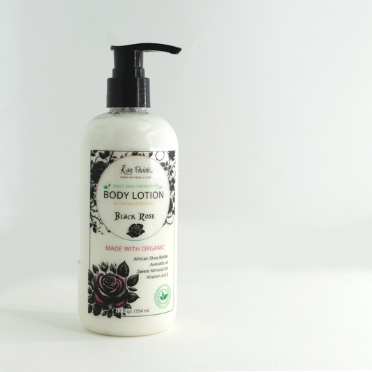Black Rose Natural Body Lotion With Sensitive Skin Fragrance Oil  | Organic Unrefined African Shea Butter | Organic Sweet Almond Oil | Organic Avocado Oil |-1