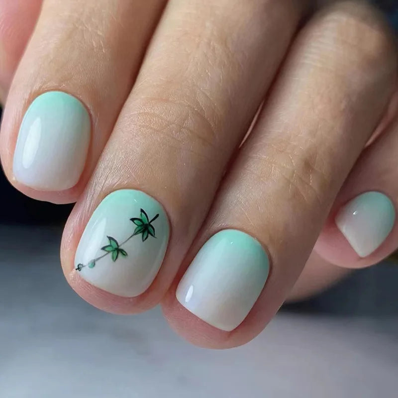 24 Pcs Cute Mini Flower Press On Nails-6