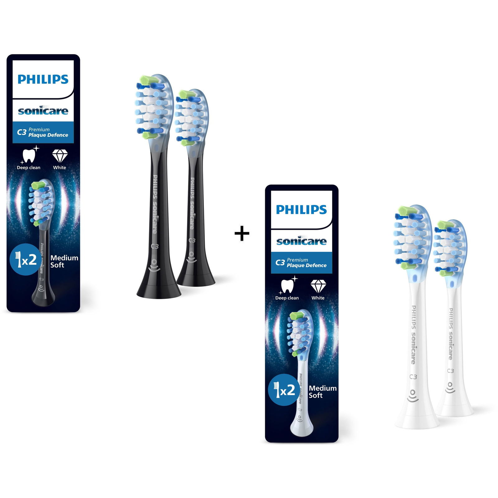 Philips Sonicare Premium Plaque Defense HX9042/88 2 darab + HX9042/87 2 darab (PHINHBUN4)-0
