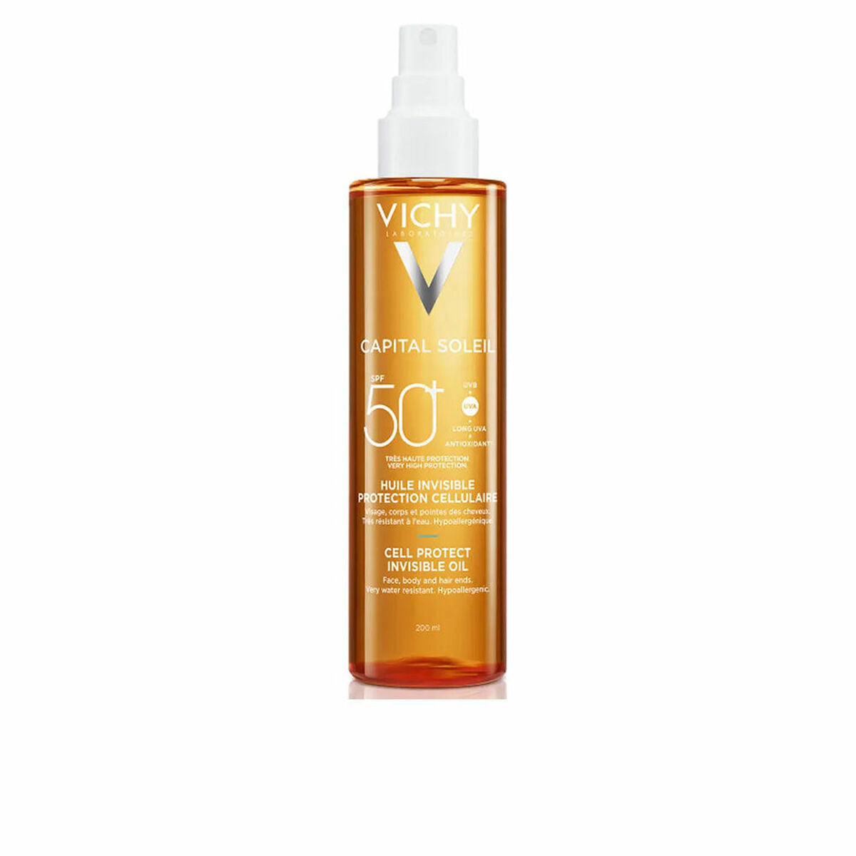 Sunscreen Oil Vichy Capital Soleil Spf 50 200 ml Invisible-0