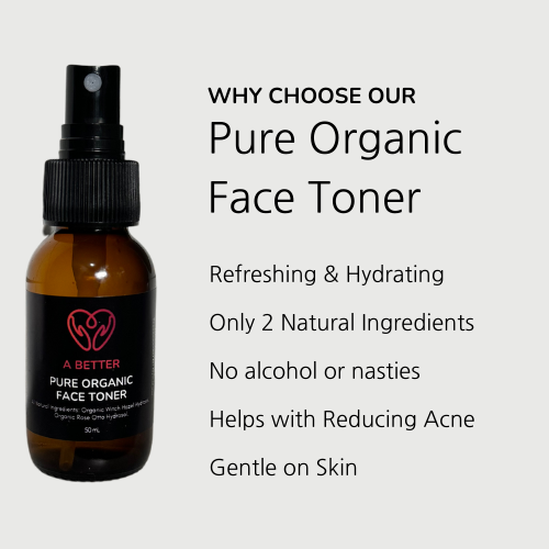 Pure Organic Face Toner 50mL Amber Glass Bottle-2
