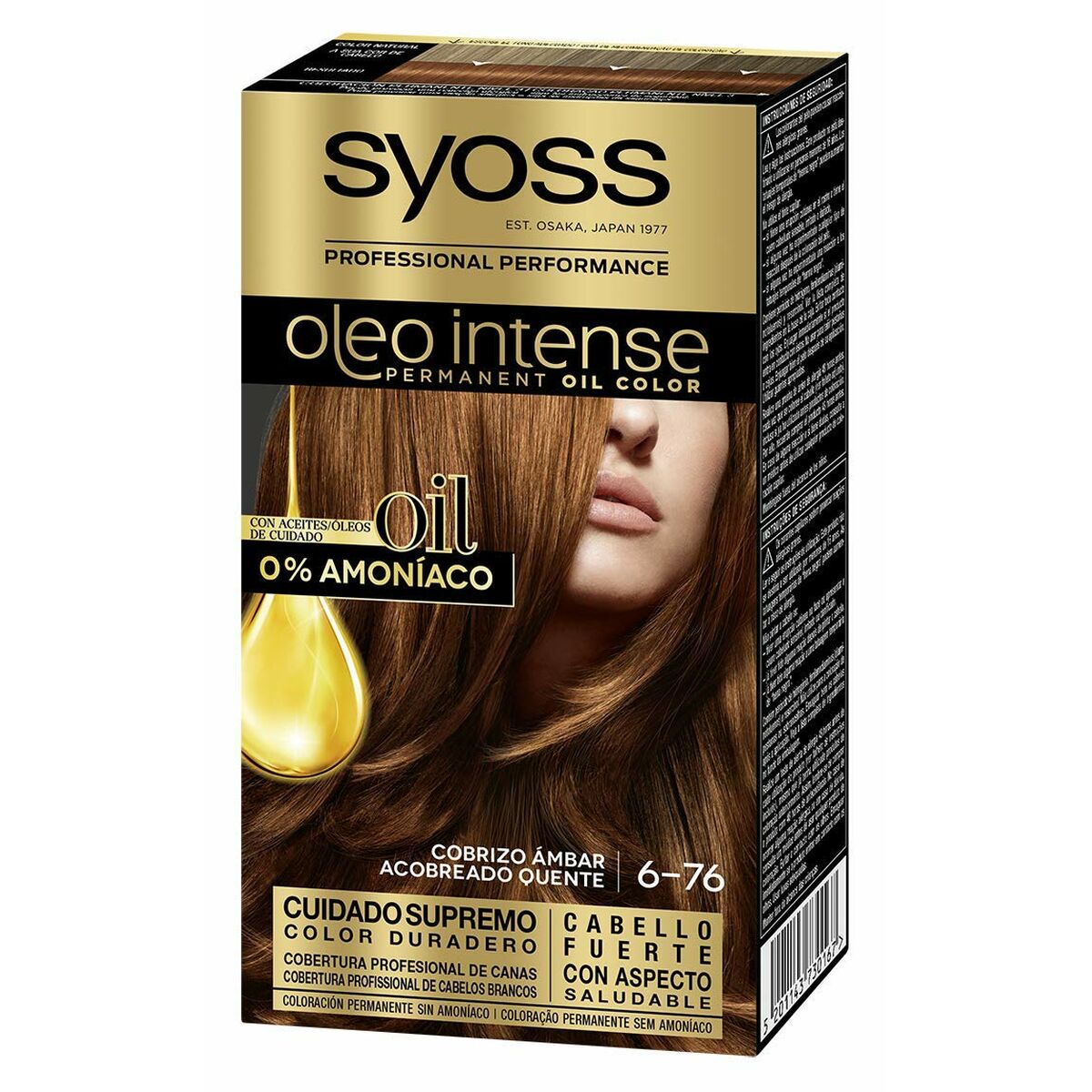 Permanent Dye Syoss Olio Intense Ammonia-free Nº 6.76 Cobrizo ambar-0
