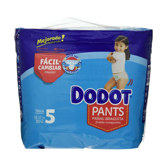 Disposable nappies Dodot Dodot Pants Size 5 12-17 kg 30 Units-0