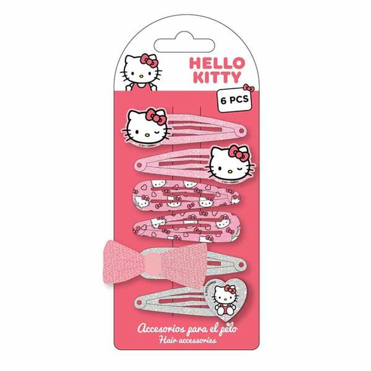 Hair Clips Hello Kitty Pink-2