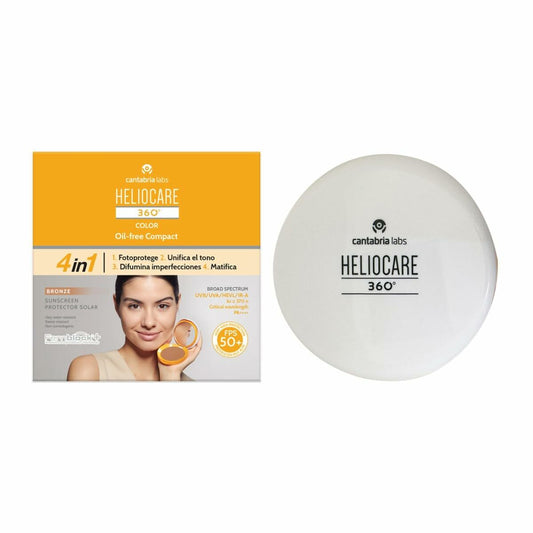 Sun Protection with Colour Heliocare 360 Compact Oil-Free Bronze SPF 50+ 10 g-0