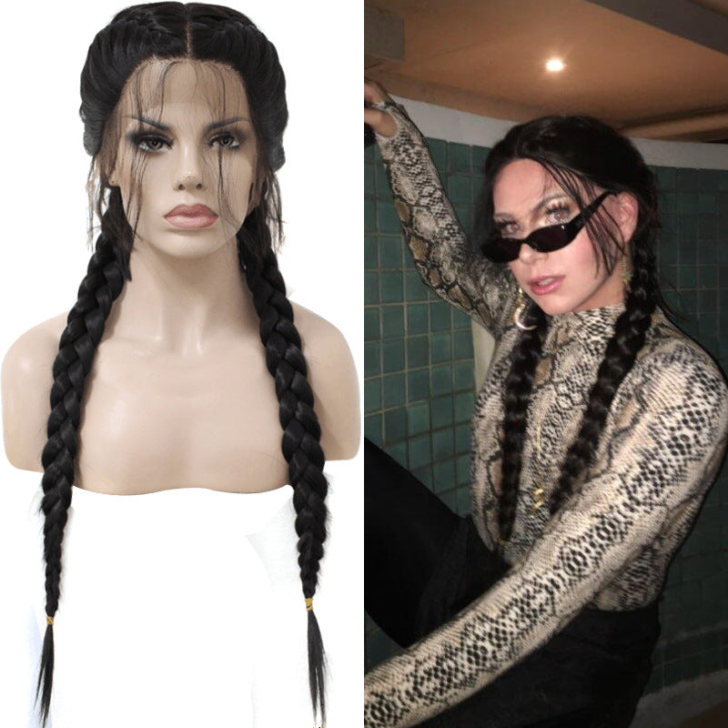 Black Front Lace Wig-3