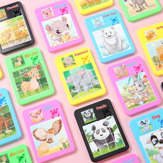Cartoon Animal Sliding Puzzle Set-0