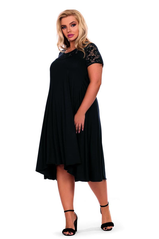 schwarzes Nachtkleid H182210 - 5XL-0