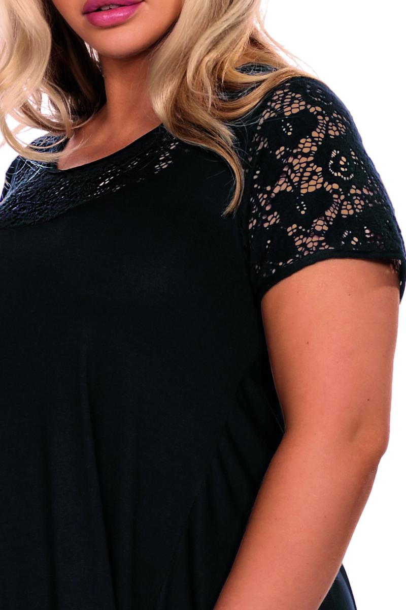 schwarzes Nachtkleid H182210 - 5XL-1