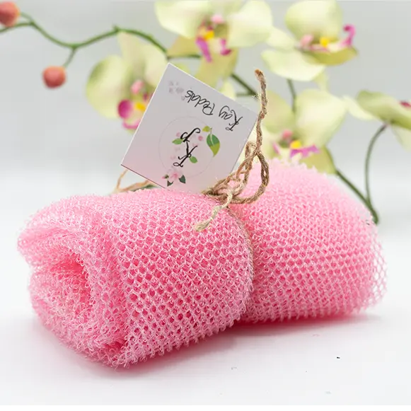 Kay Pedals  Mesh Sponge Exfoliating Back Scrub Long Shower Net Sponge-6