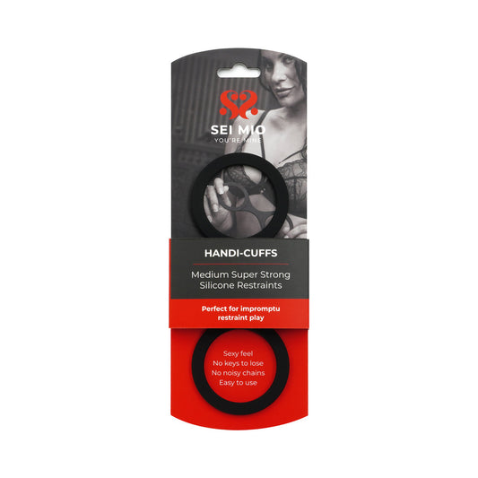 SEI MIO Handi-Cuffs Medium Super Strong Silicone Restraint Cuffs-0