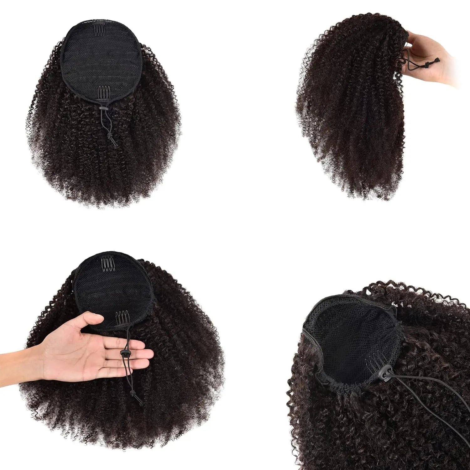 Synthetic Afro Puff Drawstring Ponytail Extension-3