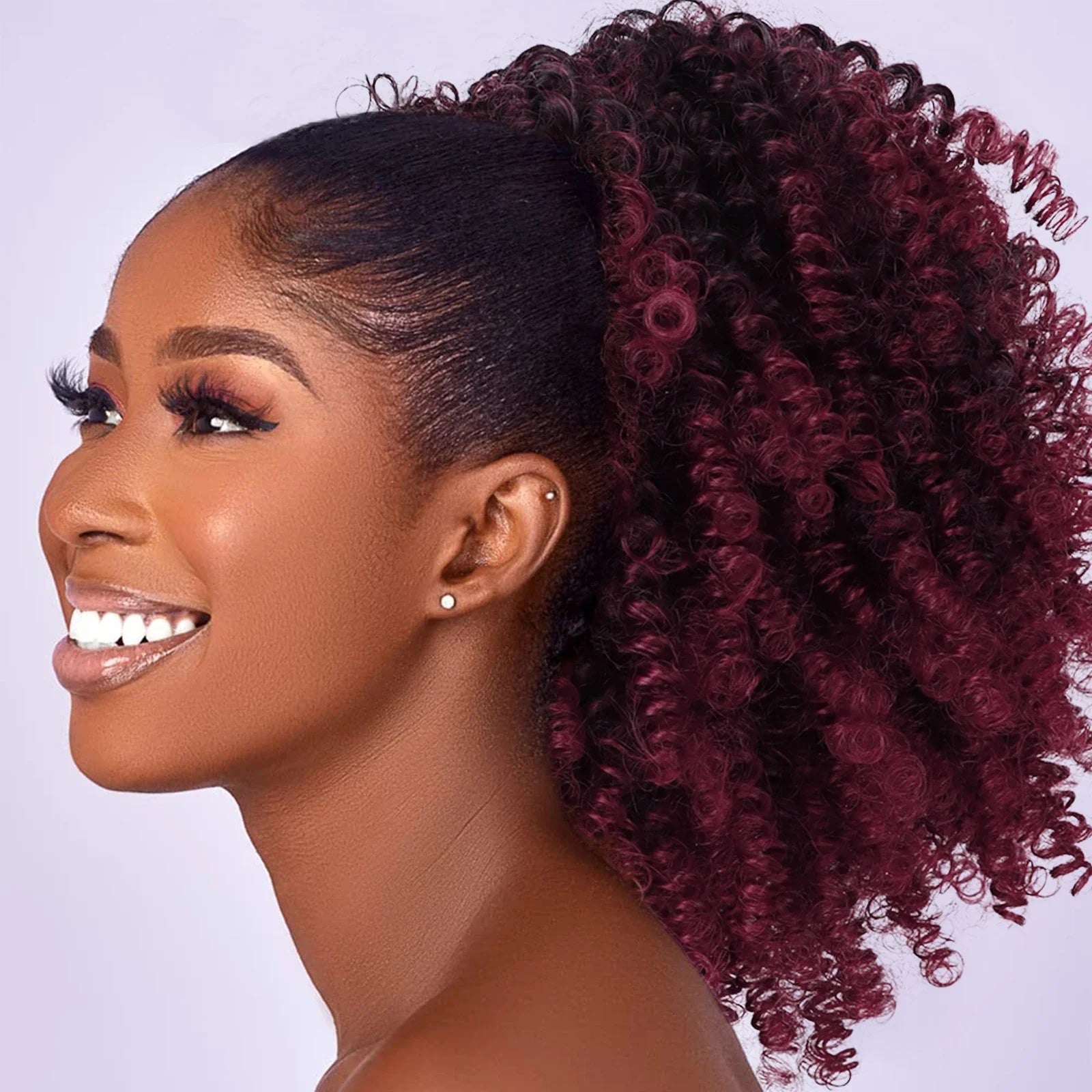 Synthetic Afro Puff Drawstring Ponytail Extension-5