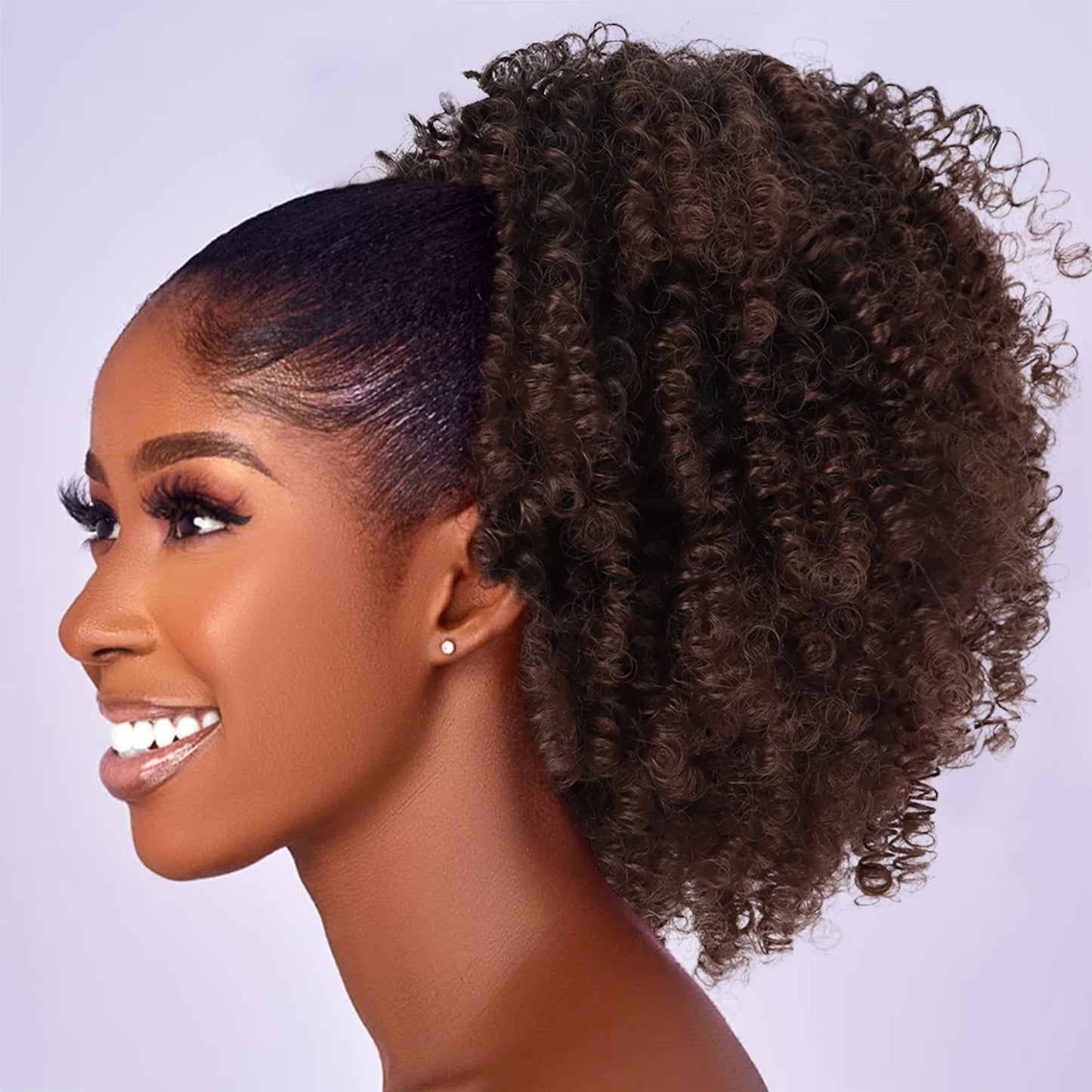 Synthetic Afro Puff Drawstring Ponytail Extension-7