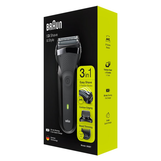 Braun Series 3 81702941 maszynka do golenia Golarka foliowa Przycinarka Czarny (300BT)-0
