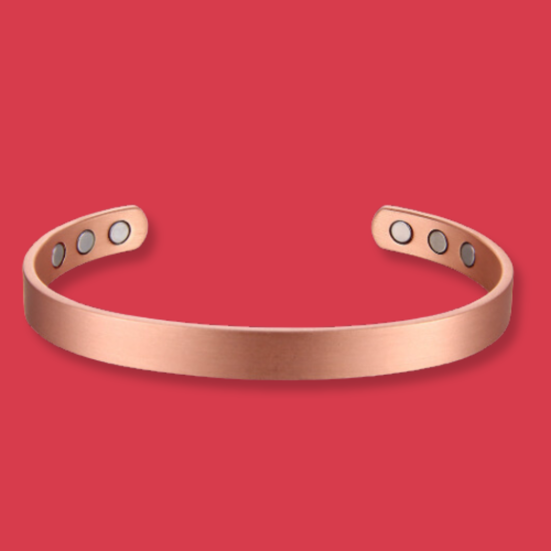 Pure Copper Magnetic Therapy Bracelet - Plain Brushed Design-1