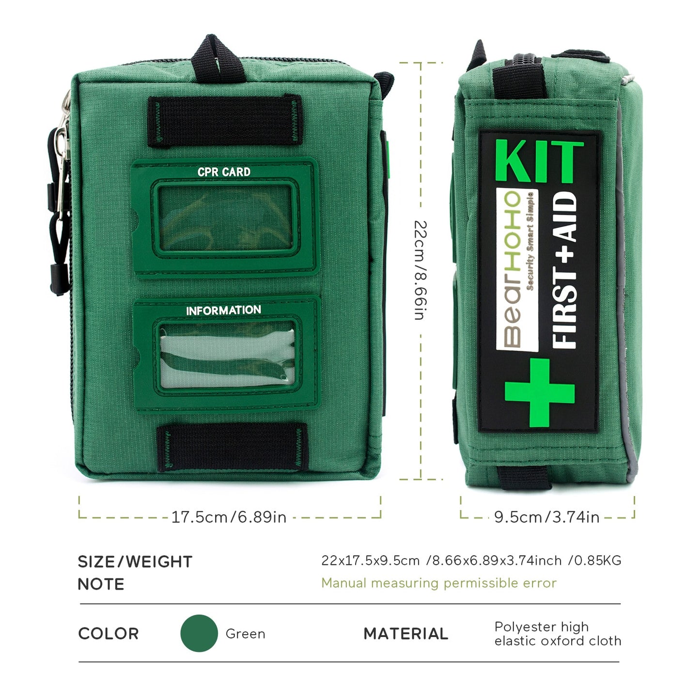165 Pcs First Aid Kit 3 Section Large Size Portable Emergency Trauma Bag-3