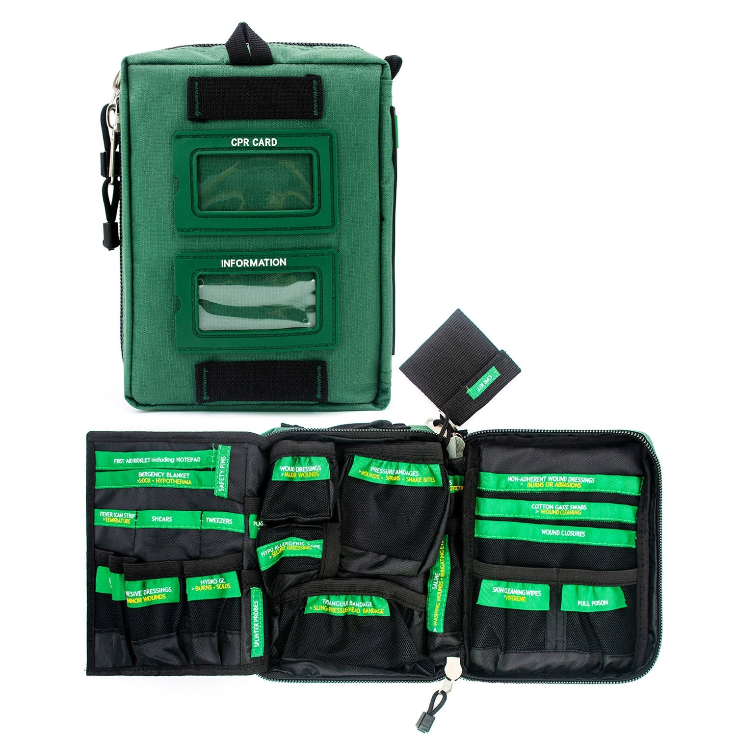 165 Pcs First Aid Kit 3 Section Large Size Portable Emergency Trauma Bag-5