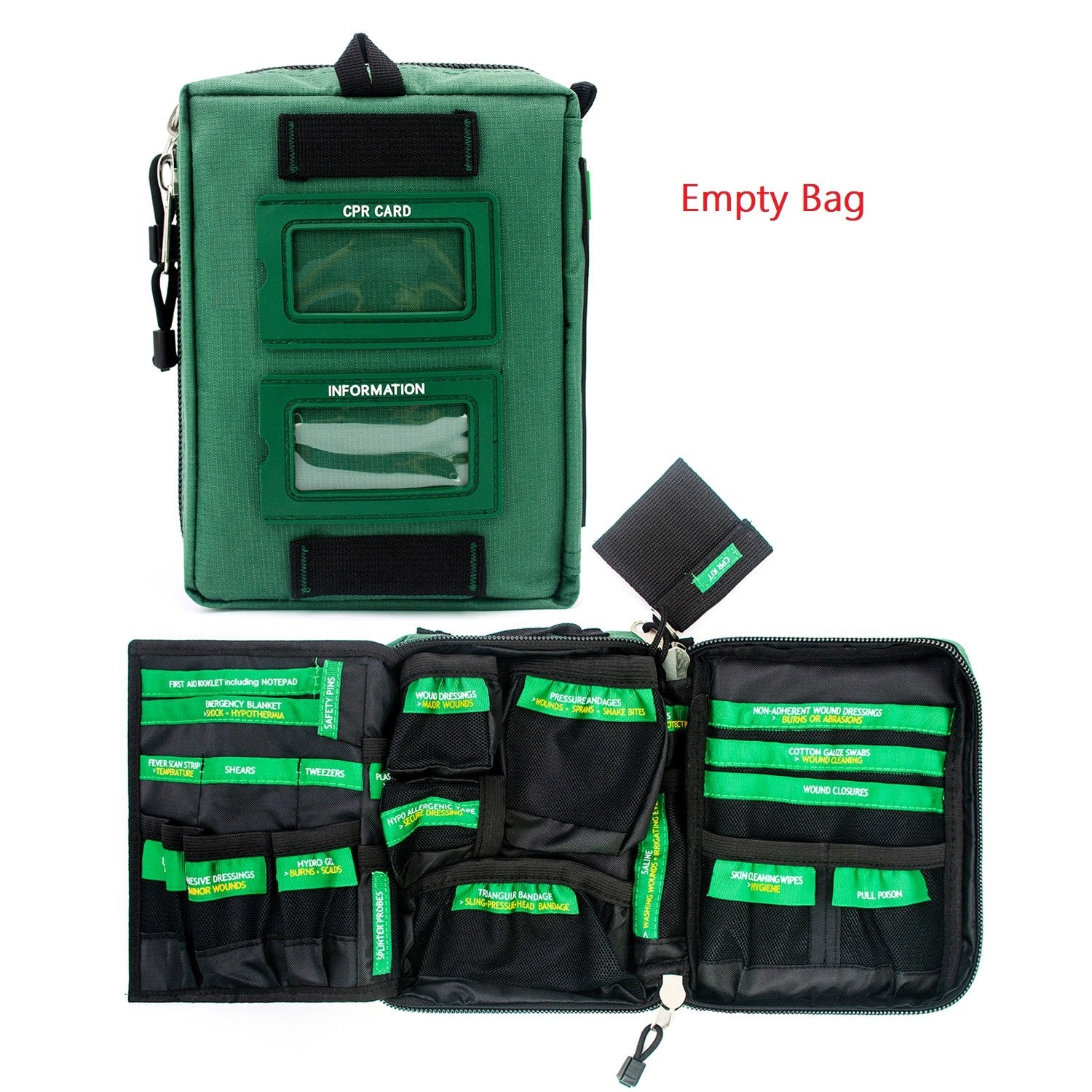 165 Pcs First Aid Kit 3 Section Large Size Portable Emergency Trauma Bag-6