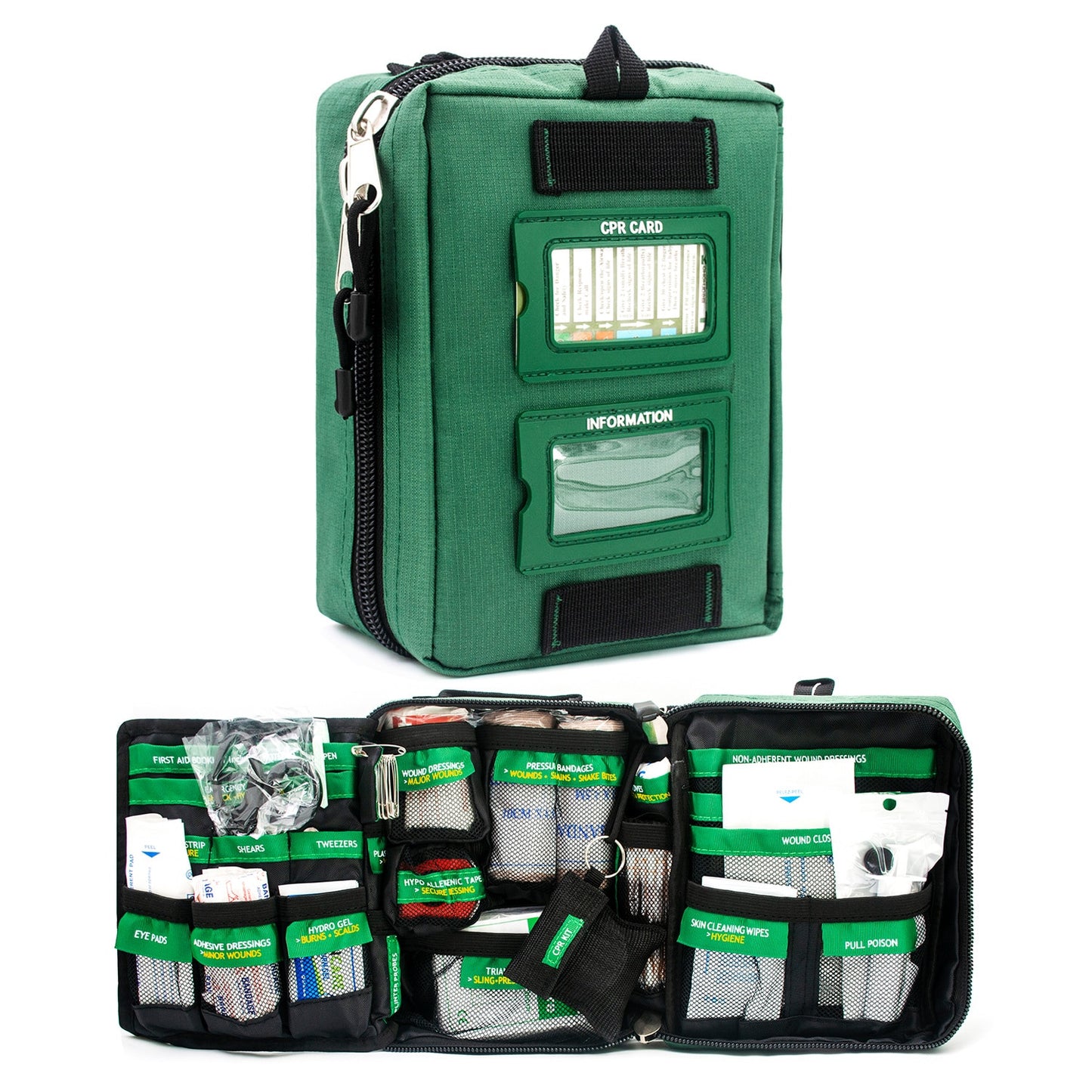 165 Pcs First Aid Kit 3 Section Large Size Portable Emergency Trauma Bag-7