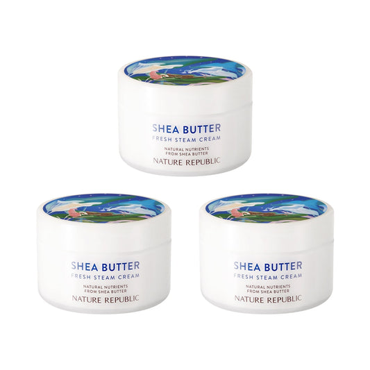 Shea Butter Steam Cream Fresh Triple Value Set (Combination Skin)-0