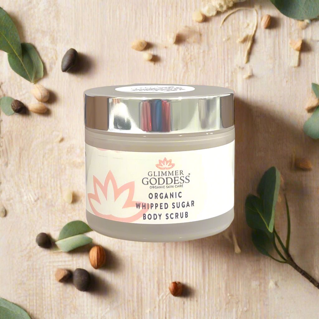 Organic Whipped Sugar Exfoliating Body Scrub - Crepey Skin Treatment - 2 oz. Travel Size-3