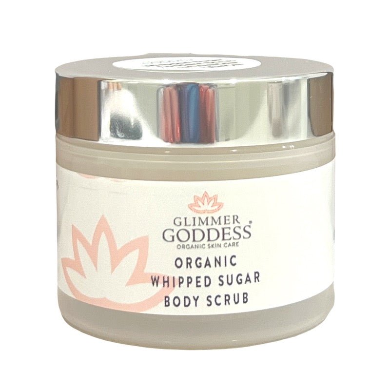 Organic Whipped Sugar Exfoliating Body Scrub - Crepey Skin Treatment - 2 oz. Travel Size-0