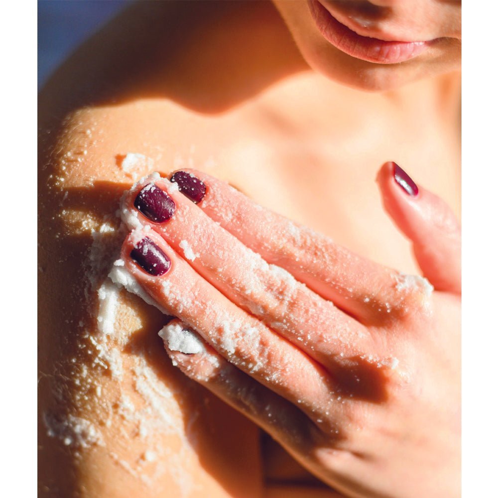 Organic Whipped Sugar Exfoliating Body Scrub - Crepey Skin Treatment - 2 oz. Travel Size-2