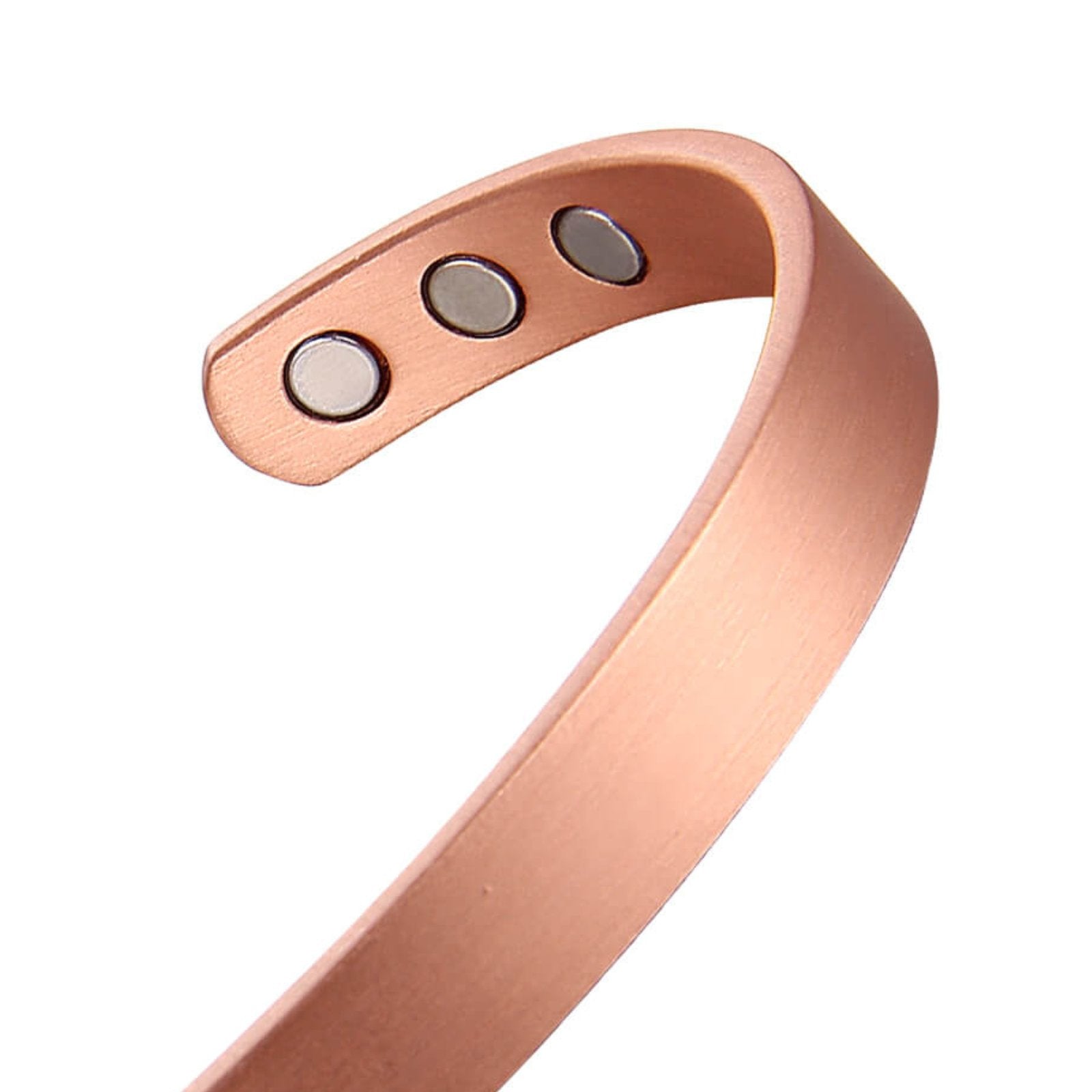 Pure Copper Magnetic Therapy Bracelet - Plain Brushed Design-2