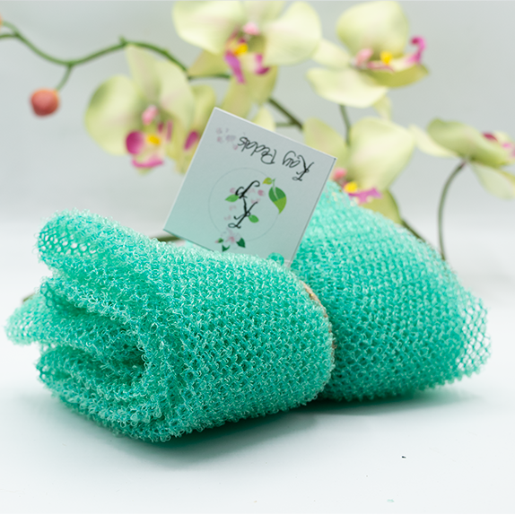 Kay Pedals  Mesh Sponge Exfoliating Back Scrub Long Shower Net Sponge-10